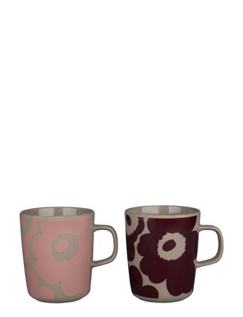 Unikko Mug 2,5Dl 2 Pcs Home Tableware Cups & Mugs Coffee Cups Multi/mønstret Marimekko Home