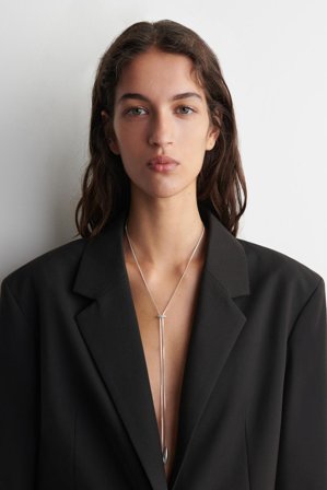 COS Women's Bolo Necklace in Silver-coloured