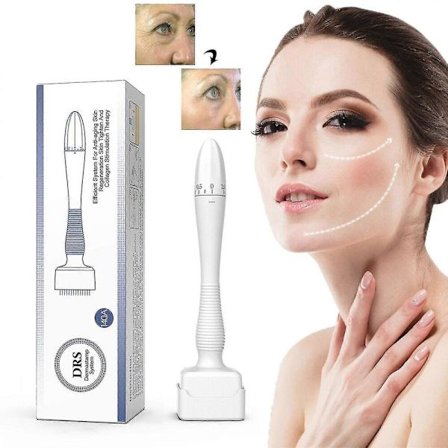 Microneedle Dermastamp Pen Drs 140 Rostfritt Stål Derma Roller Stamp 0.5-3mm Justerbara Nålar - SS