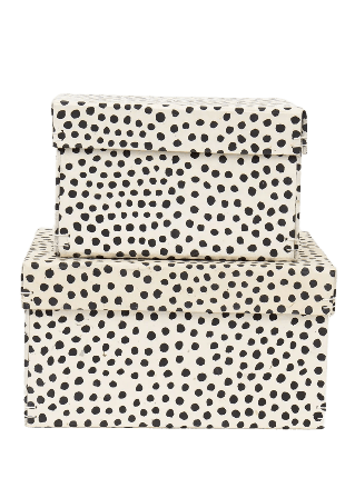 A World of Craft Papplåda 2-set DOTTED Låda Förvaring Flerfärgad ONESIZE