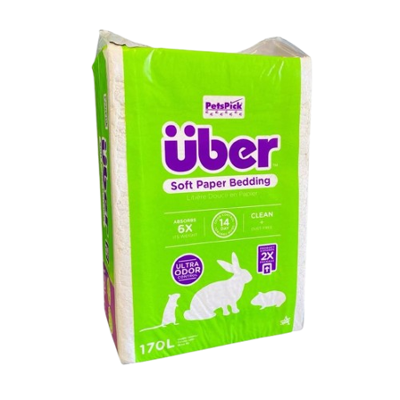 Über - Papirbasert bunnstrø 170 L Hvit - Smådyr - Bunnstrø og bomateriale - Burspon - ZOO.no