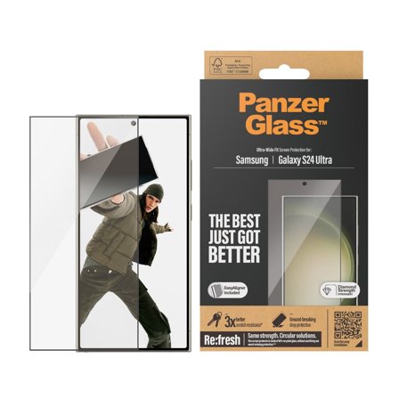 Panzer Samsung Galaxy S24 Ultra | Ultra-Wide Fit w. EasyAligner Screen Protector PanzerGlass - High quality tempered glass screen protector