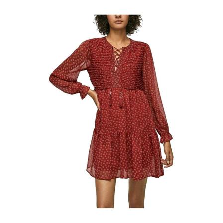 Pepe Jeans Eleonora Kjole Rød, Dame