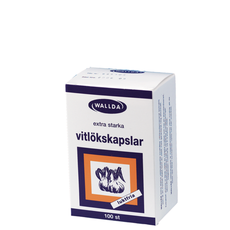 Wallda Vitlökskapslar 100 kapslar