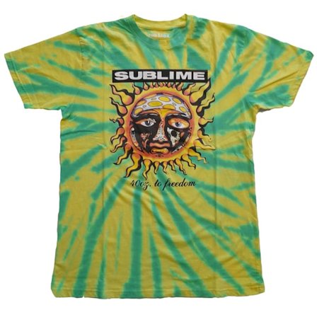 Sublime Unisex Adult 40Oz To dom Tie Dye T-Shirt M Green