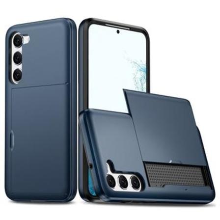Samsung Galaxy S23 5G Hybridskal med Skjutkortplats - Mörkblå Blå