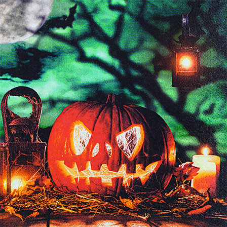 HOME FASHION SERVIETTER 33X33CM HALLOWEEN!