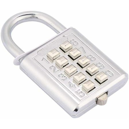 Kodeordlås zinklegering hængelås knap kombination dør skole gymnastiksal hegn skab (elektrisk hvid)