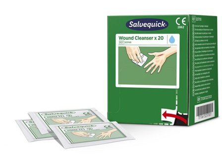 Salvequick Sårtvättare Savett refill 20/fp - Lyreco - Skyddsutrustning - Första Hjälpen - Förband och Refill