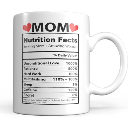 Kopp til mamma fra datter - Gaveideer til verdens beste mamma - Unik 33 cl keramisk kopp - Bursdagsgave fra datter