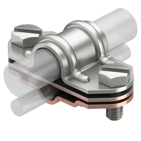 Obo Bettermann 5336074 Overgangsklemme maks. ØVA 16 mm, CU 8-10 mm, Jording & lynavledere