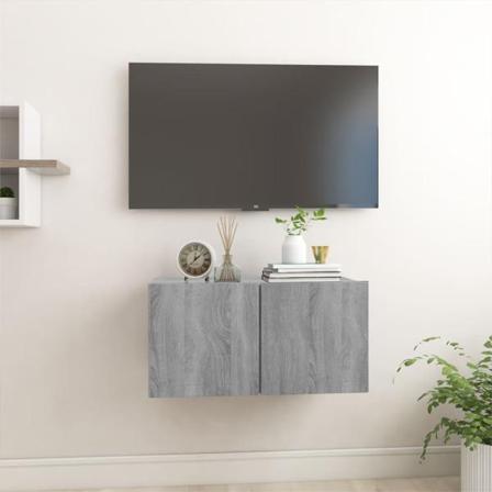 Vidaxl Hängande Tv-skåp Grå Sonoma 60x30x30 Cm Konstruerat Trä Grå