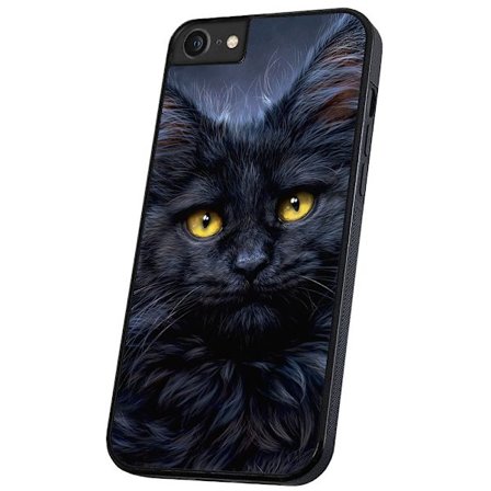 iPhone 6/7/8/SE - Deksel/Mobildeksel Svart Katt