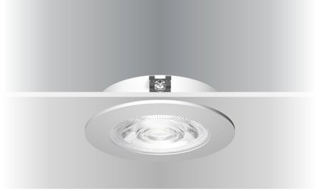 SYNERGY 21 LED Deckeneinbauspot Helios silber, rund, warmweiß