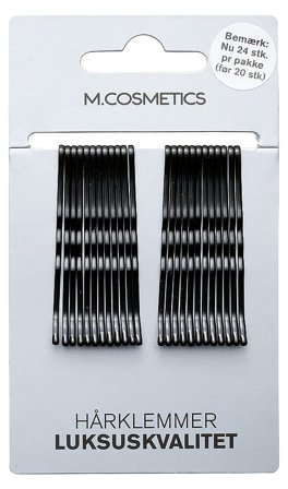 M.COSMETICS Hårklemmer Lux 24 stk. Sort, Hår, Hårpynt, Hårnåle