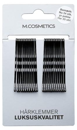M.COSMETICS Hårklemmer Lux 24 stk. Sort, Hår, Hårpynt, Hårnåle