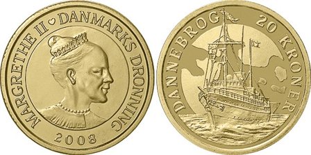 Danmark 2008 - Dannebrog - 20 kr.