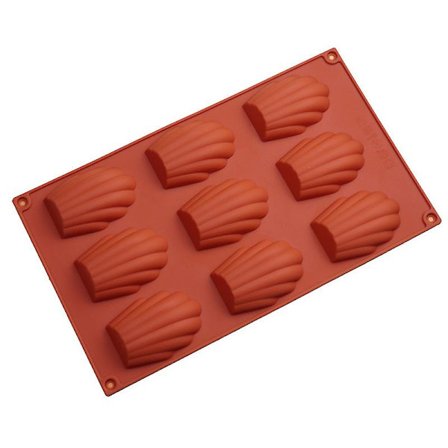 9 Hulrums Madeleine Pan Nonstick Silikone Madeleine Forme Skal Form Bagning Kageform Pan