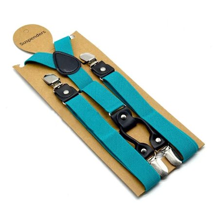 120 cm Svarta Hängslen för Män Justerbara Elastiska Herrhängslen med 4 Clips