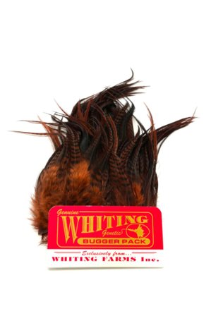 Whiting Bugger Pack Grizzly dyed Coachman Brown