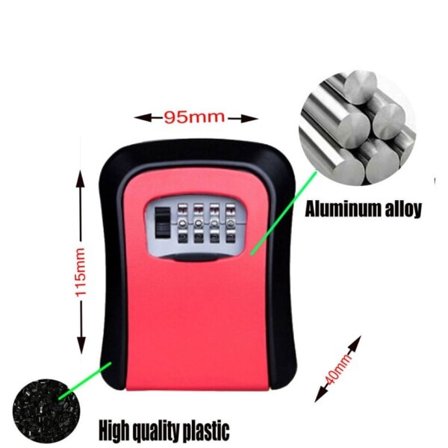 Smart kode passord nøkkel lås boks lagring nøkkel vegg montert nøkkel safe boks