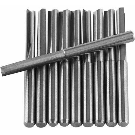 10 kpl 1/8" Jyrsinterä CNC-jyrsintätyökalu Kaksoisreuna