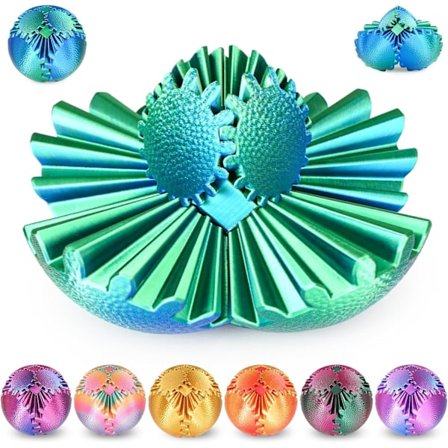 Gear Ball 3D-tulostettu fidget-lelu, pyörivä pallo tai kuutio fidget-lelu