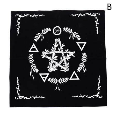 Tarots Dug Triple Moon Pentagrams Pagan Alter Cloth Flan Style 2 B