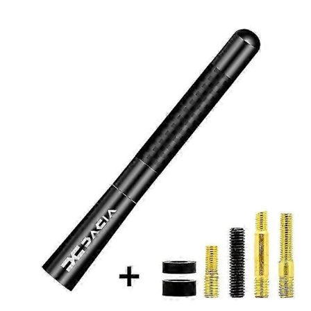 Antenne Kompatibel med Dacia Duster Spring Logan Sandero Kulfiberantenne Bil Kort Antenne Radio FM Metal Modtagerantenne Bil Tuning-WELLNGS
