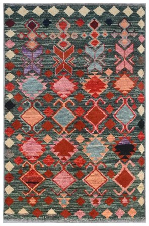 Dywan Moroccan Berber - Afghanistan 91X145 Czarny/Ciemnoczerwony (Wełna, Afganistan)