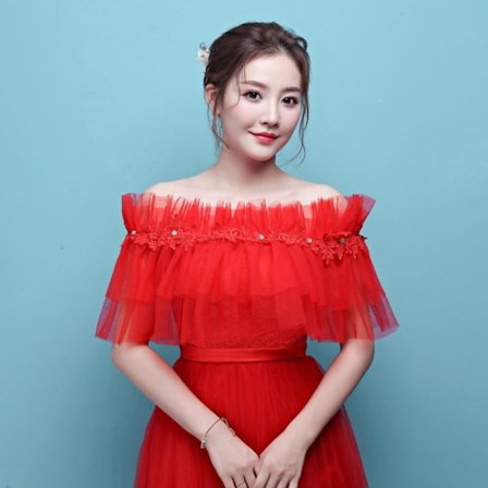 Spets Sjal Bröllop Cape RÖD