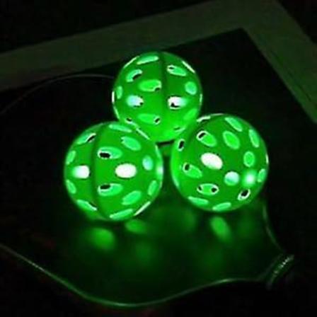 Glow In The Dark Pickleball Balls: Led Light Up Pickleball Ball, Usapa Standard Outdoor 40 Holes Pickleballs Med Grønt Lys 4 Pakke Led Light Up Pick