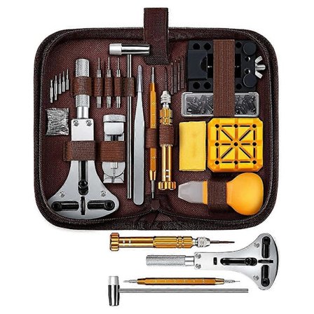 Urreparasjonssett, 149 stk. Verktøy for utskifting av batteri, Verktøy for reparasjon av rem, Fjærstang T