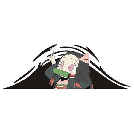 Demon Slayer/ Jujutsu Kaisen Anime Bilklistremer Tittende Morsomme Bil Bagasjeromsvindu Reflekterende Klistremerke Dekorasjon A