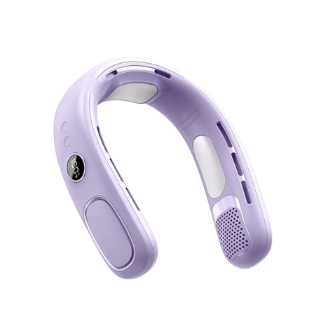 2025 Ny Kølende Bladløs Halsventilator Udendørs Sportsmode Aircondition Ventilator Bærbar Genopladelig Digital Skærm