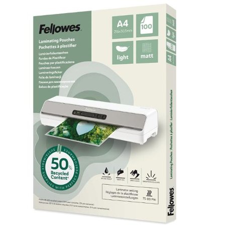 FELLOWES Laminat A4 Light Matt 100/fp - Lyreco - Kontorsmaskiner - Laminering - Laminat - A4