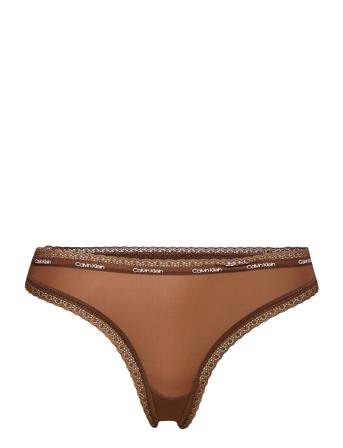 Thong Stringtruse Undertøy Brun Calvin Klein*Betinget Tilbud