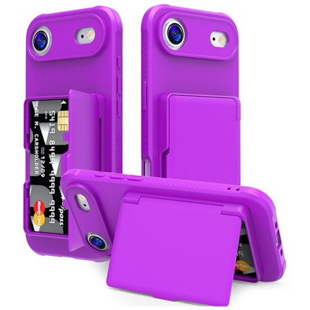 Mobilskal till iPhone Air Korthållare Mirror Kickstand - Lila