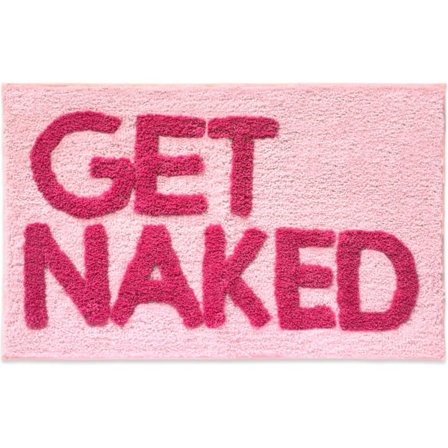 1 stk. Nyt Mungo Get Naked Bademåtte Pink - Hot Pink Badeværelsestæpper, Pink Badeværelsestæpper Søde, Lejlighedsindretning, Sødt Badeværelse