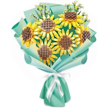 Auringonkukkakimppu Rakennuspalikkasarjat Joulu Ystävänpäivä Syntymäpäivälahjat Luova Kodin Sisustus Lelusetti Hänelle Tyttöystävät Naiset Aikuiset 