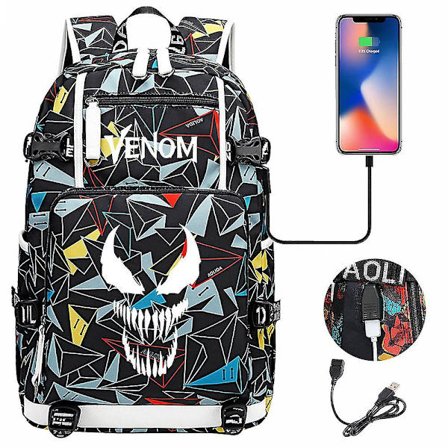 Venom Fashion Tryckt Usb Ungdom Skolväska (2-108)