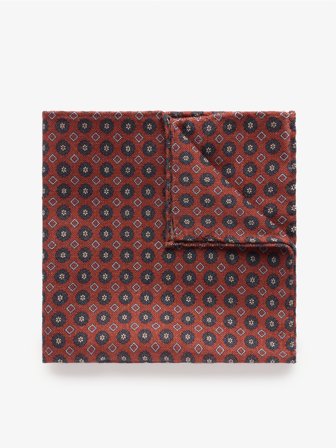 John Henric Men's Terrakotta Einstecktuch Paisley Size Onesize