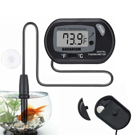 LCD Akvarie Termometre, Digitalt Sugekop Termometer, Digital Akvarium Fisketank Termometer, Termometer med Probe