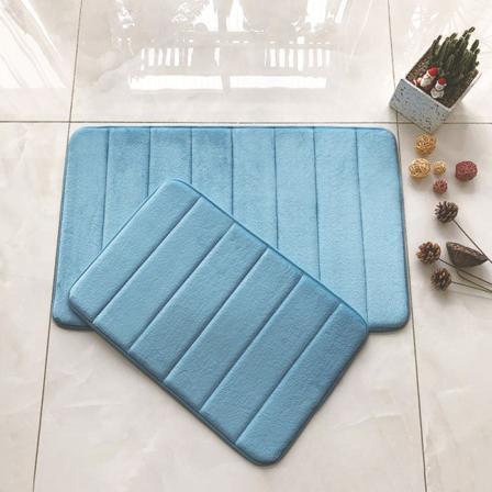 Kylpymatto liukumaton imukykyinen suihku Kylpyhuonematto Matto Paksutettu 40D Memory foam Sky Blue 40*60