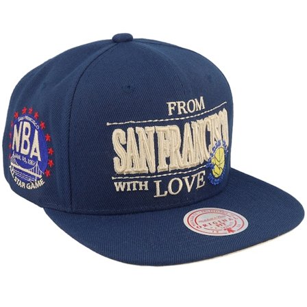Mitchell & Ness - NBA Modrá snapback Kšiltovka - Golden State Warriors With Love Hwc Blue Snapback @ Hatstore
