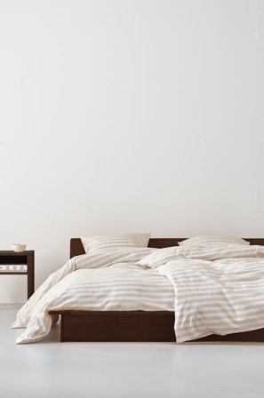 Jotex - Sengesett Enkeltseng Beige/hvit - KAYO - Kjøp Enkeltseng hos Jotex