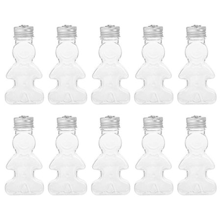 10 stk. Peberkageflasker Juletræspendant Transparent Flaske Tom Genopfyldelig Flaske (FMY)