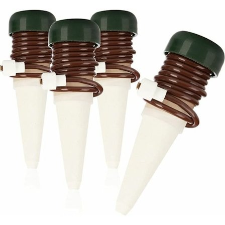 Sett med 4 vannkuler, vannspring for planter og blomster, grønn