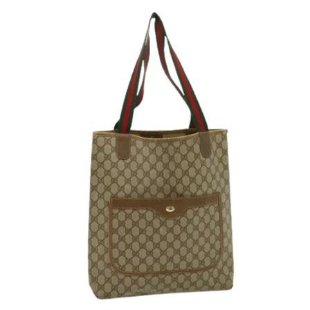 Gucci Vintage Pre-ownedLeathertotes Brun, Dame Vintage Tasker, Størrelse: ONE Size