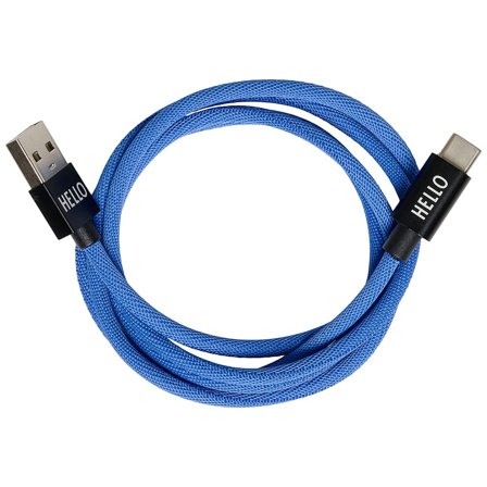 Design Letters USB-C Cable Cobolt Blå 1 m, Tøj & Bolig, Elektronik, Øvrig